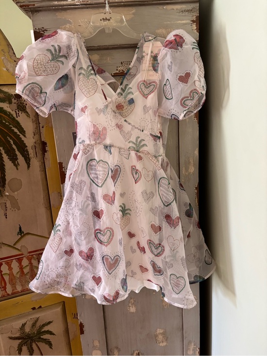 FARM Rio Dresses & Skirts - Women Pink Heart & Pineapple Print Party Dress